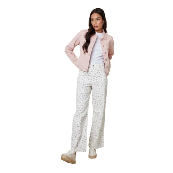 Threadbare Dam/Dam Soleil Blommiga Jeans med vida ben