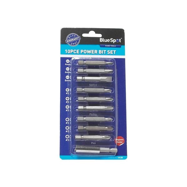 Bluespot Tools Power Bit -kärkisarja, 10 osaa