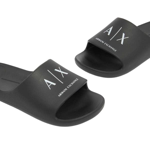 Armani Exchange Herr Logo Flat Sliders