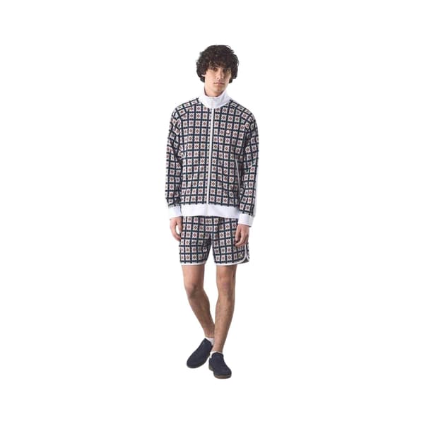 Pretty Green Mens Timperley Geometric Pattern Long-Sleeved Track Jacket