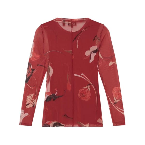 Ted Baker Dam/Kvinnor Blommig Mesh Långärmad Topp