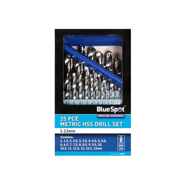 Bluespot Tools Hss Borrsats, 25 delar