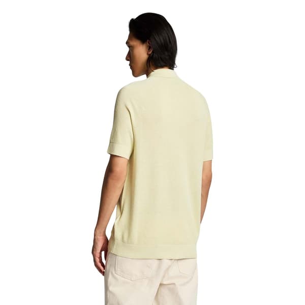 Lyle & Scott miesten pellavasekoite neulepoolopaita