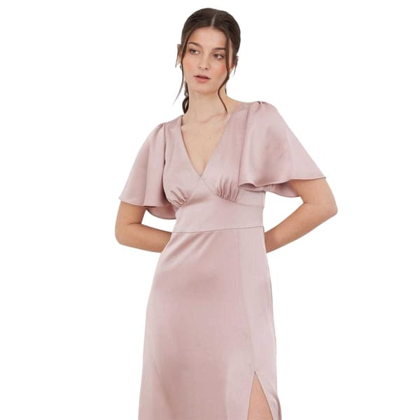 Maya Deluxe Dam Satin Ärmlös Brudtärne Maxiklänning