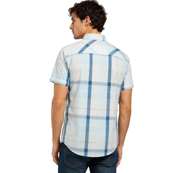 Bench Mens Checked Fitted Short-Sleeved Shirt
