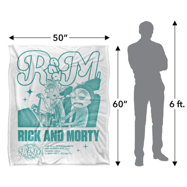 Rick And Morty Mono Soft Touch Blanket