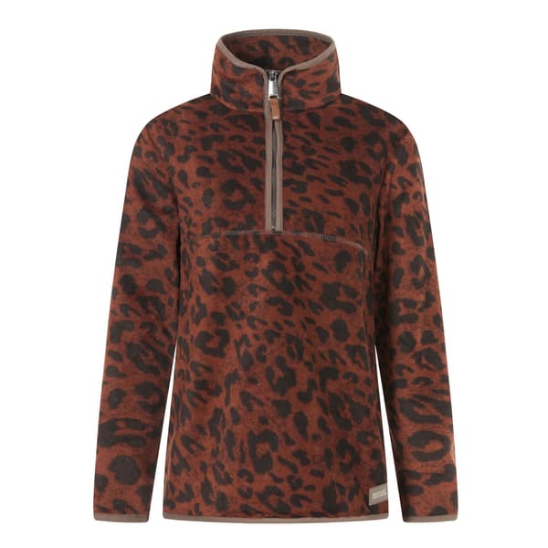 Regatta Dam Frankie Leopardmönstrad Borg Half Zip Fleece