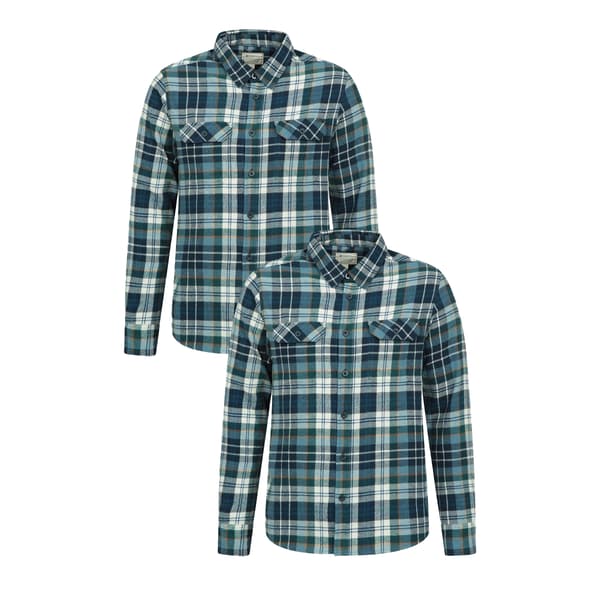 Mountain Warehouse Trace Flanellskjorta för män (2-pack)