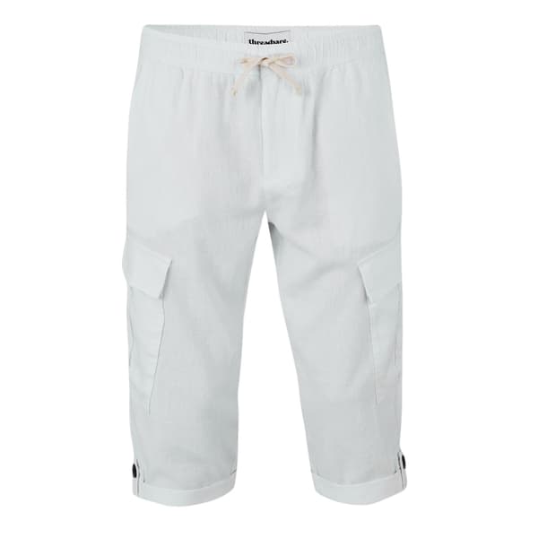 Threadbare Mens Memphis Linen Blend Cargo Shorts