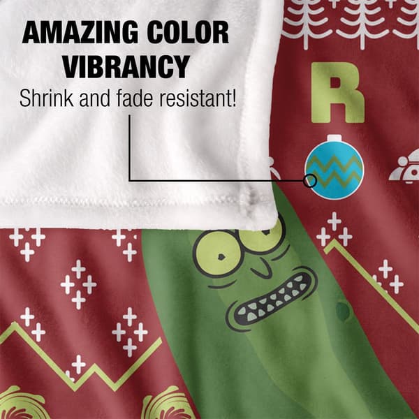 Rick And Morty Hyvää Rickmas-joulua Pickle Rick -viltti