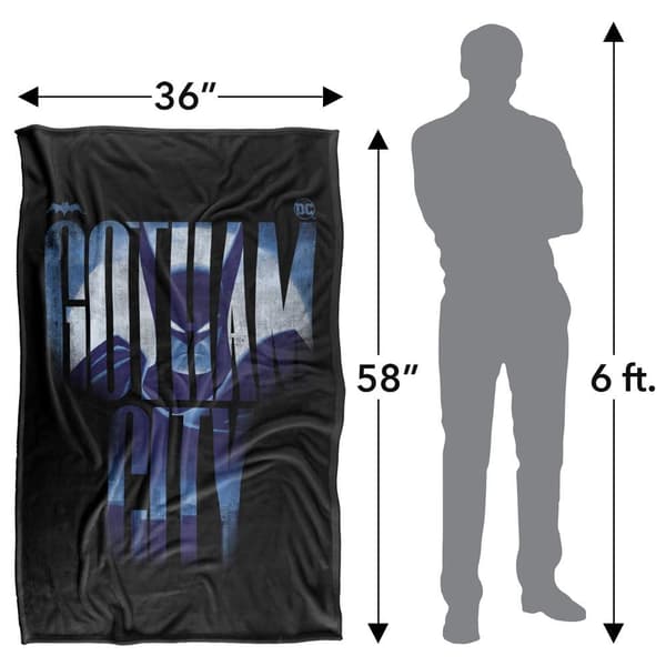 Batman Caped Crusader Gotham City Soft Touch Blanket