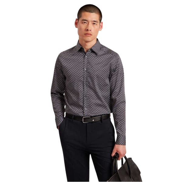 Ted Baker Mens Geometric Collared Shirt