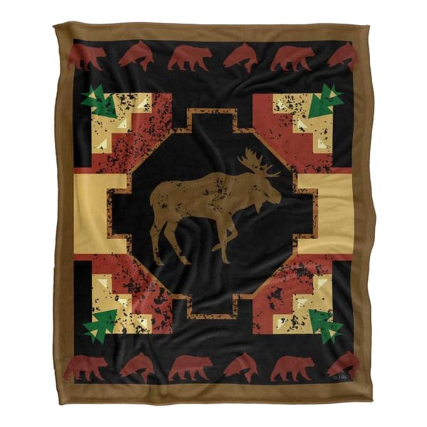 JQ Licensing 2 Silky Moose Supersoft Blanket