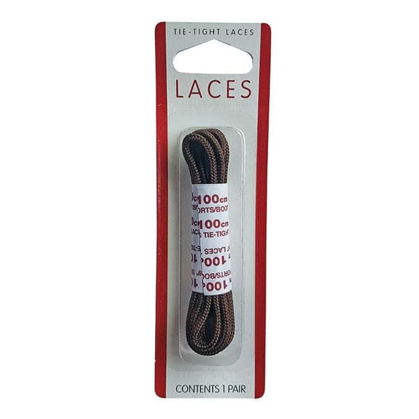Fine Round Shoe Lace 100cm Brown
