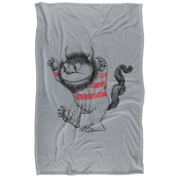 Where The Wild Things Are Line Art Soft Touch Blanket