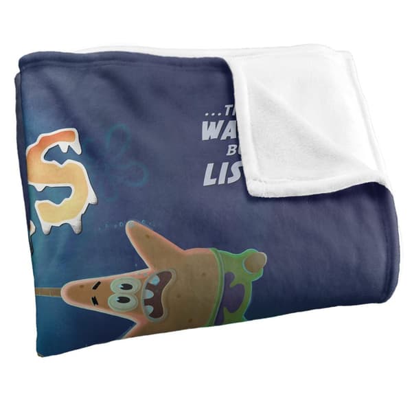 SpongeBob SquarePants Beware The Hooks Silky Supersoft Blanket