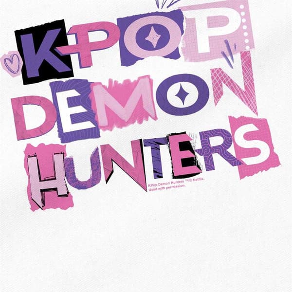 K-Pop Demon Hunters -leikekirja, matkalogo, kangaskassi