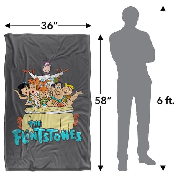 The Flintstones Logo Polyester Soft Touch Blanket