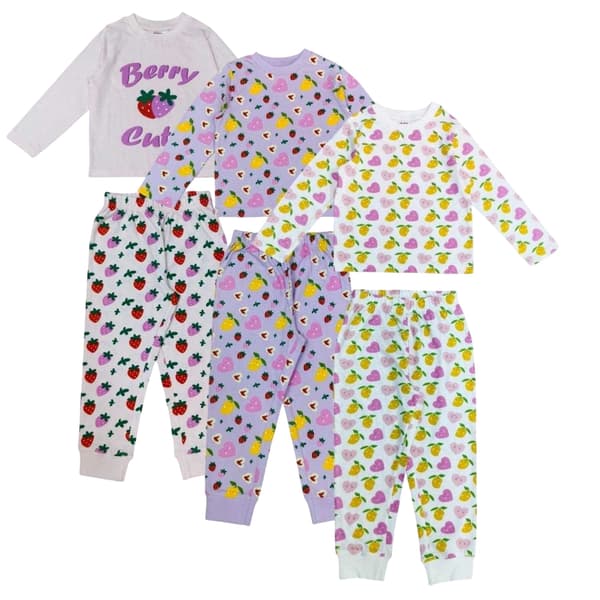 Star Girls Lång Pyjamas Set (3-pack)