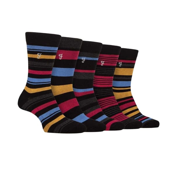 Farah Crew-strumpor för män med ränder (5-pack)