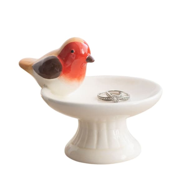 Something Different Robin Bird Bath Trinket Dish