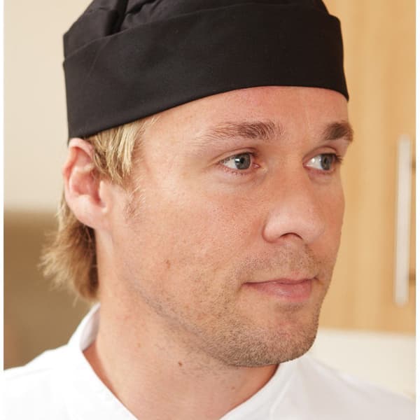 Dennys Sort hovedhætte til mænd / Chefswear