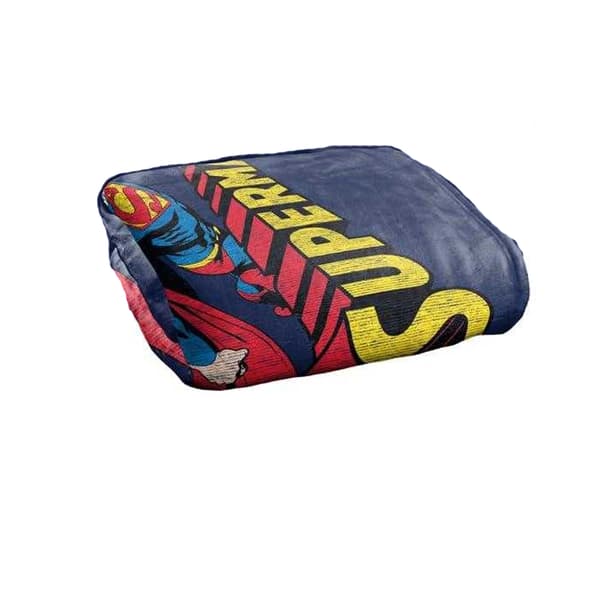 Superman Flying Distressed Blanket