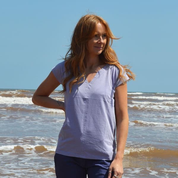 Lazy Jacks Dam V-ringad T-shirt