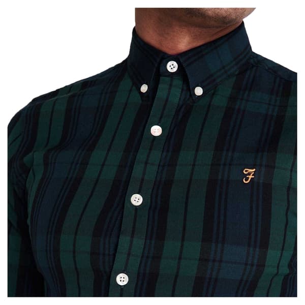 Farah Mens Checked Cotton Button-Down Shirt