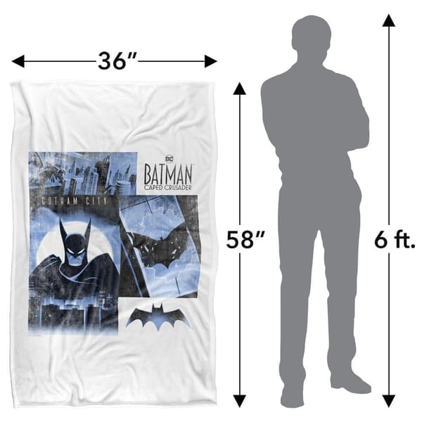Batman: Caped Crusader Gotham City Square Blanket