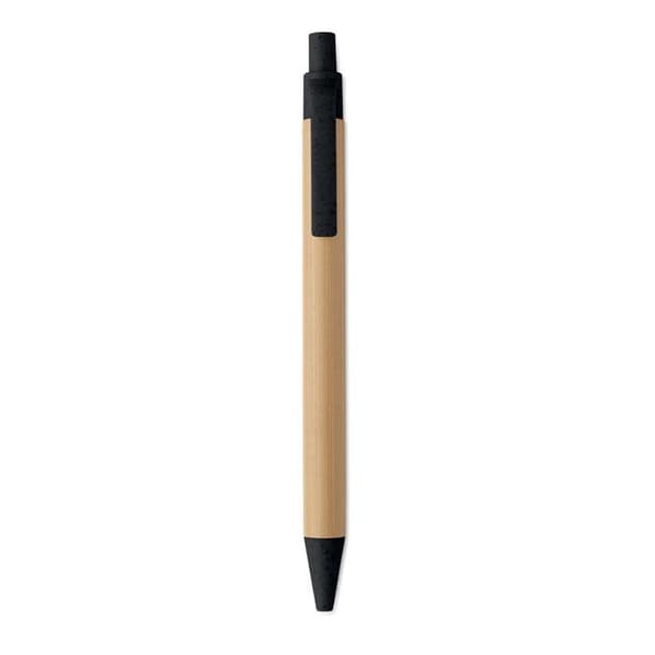 MidOcean Itea Colour Push Button Bamboo & Wheat Straw kuglepen
