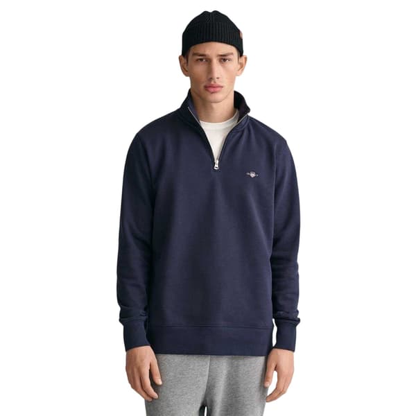 Gant Herr Half Zip Tröja med Broderad Logotyp