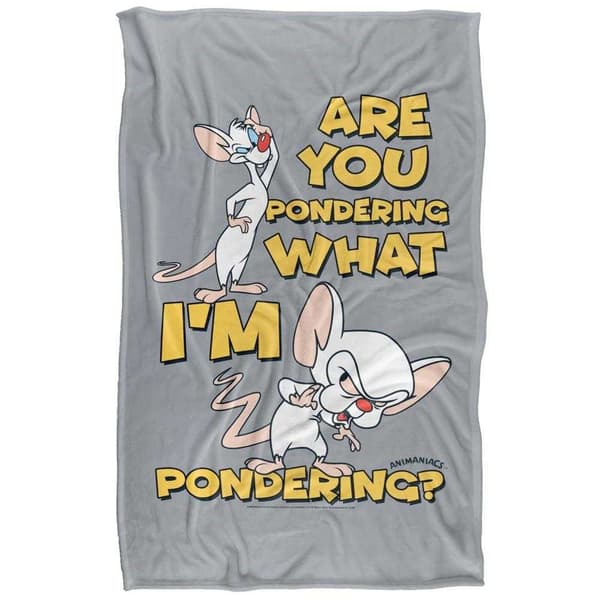 Pinky and The Brain Pondering Soft Touch Blanket