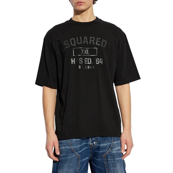 DSquared2 Herr Phys Ed Militär Logotyp T-Shirt