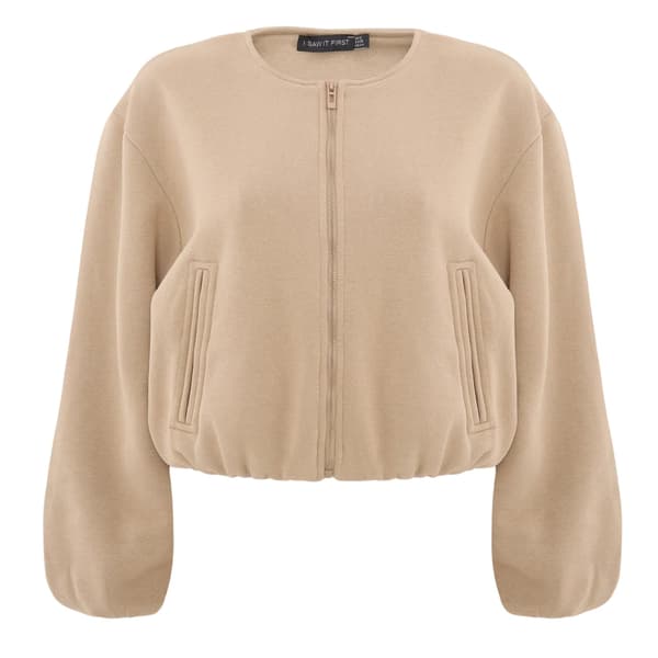I Saw It First Womens/Ladies Elasticated Hem Bomber Jacket