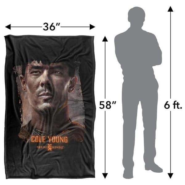Mortal Kombat 2 Cole Young Portrait Soft Touch Blanket