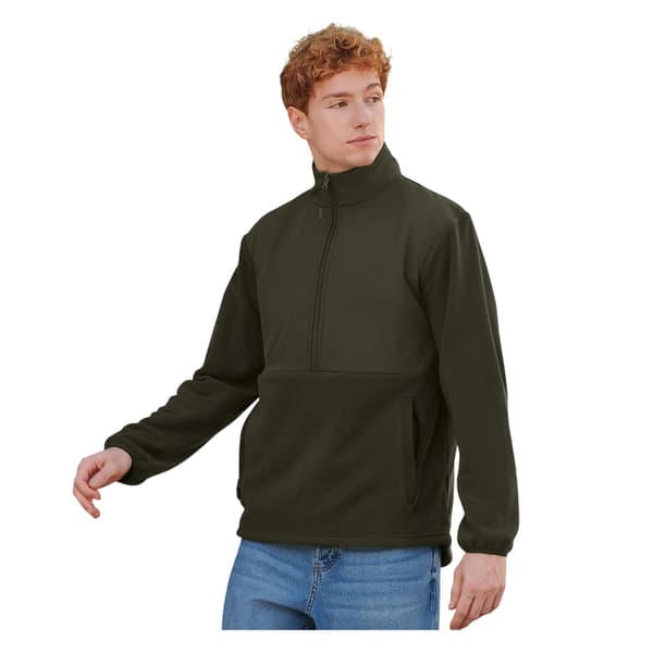 Front Row Microfleece-trøje med halv lynlås til herrer