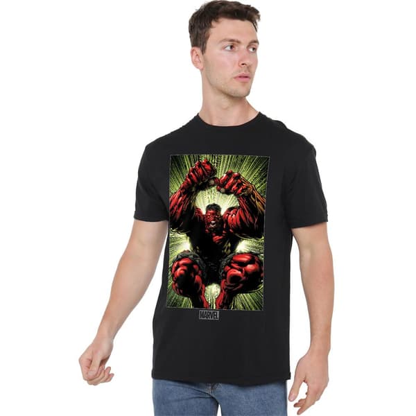 Marvel Miesten Punainen Hulk Attack T-paita