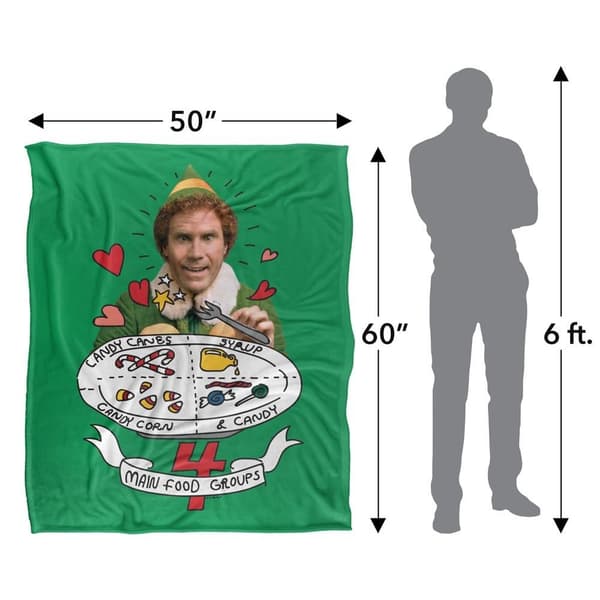 Elf 4 Main Food Groups Soft Touch Blanket