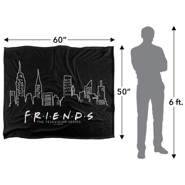 Friends Light Blueline Soft Touch Blanket