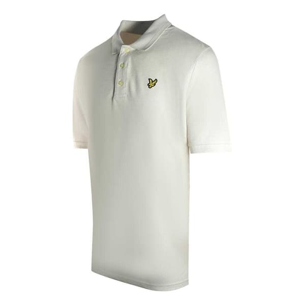 Lyle & Scott Herrars Pikétröja med textur och kant