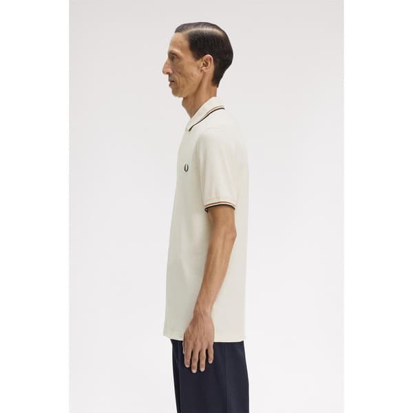 Fred Perry Pikétröja med dubbla ränder för män
