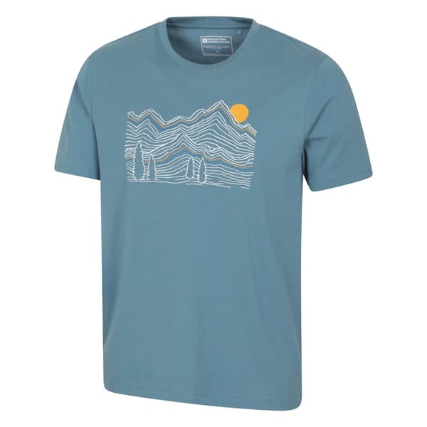 Mountain Warehouse Miesten Linear Luomu T-paita
