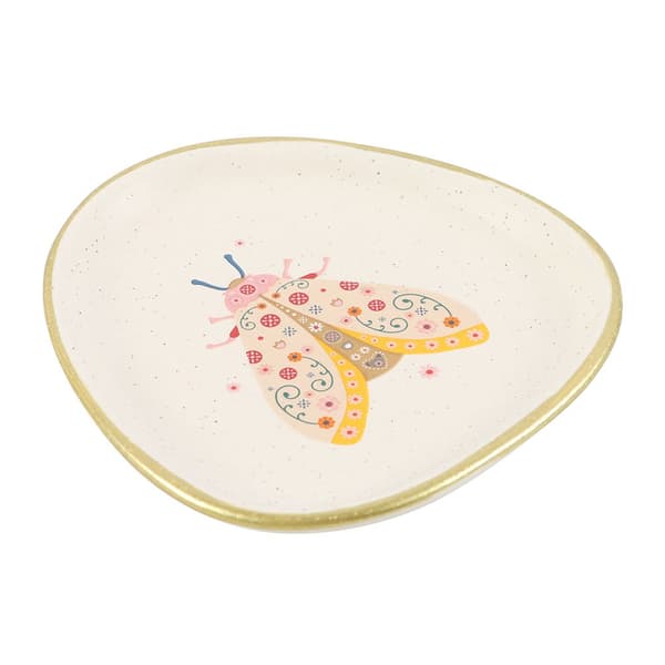 Something Different Floral Moth Trinket Dish