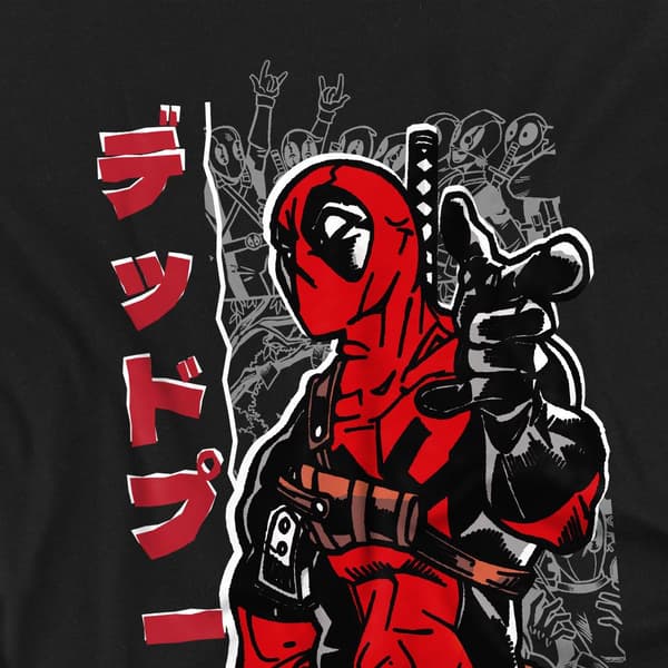 Deadpool Japansk T-shirt til mænd