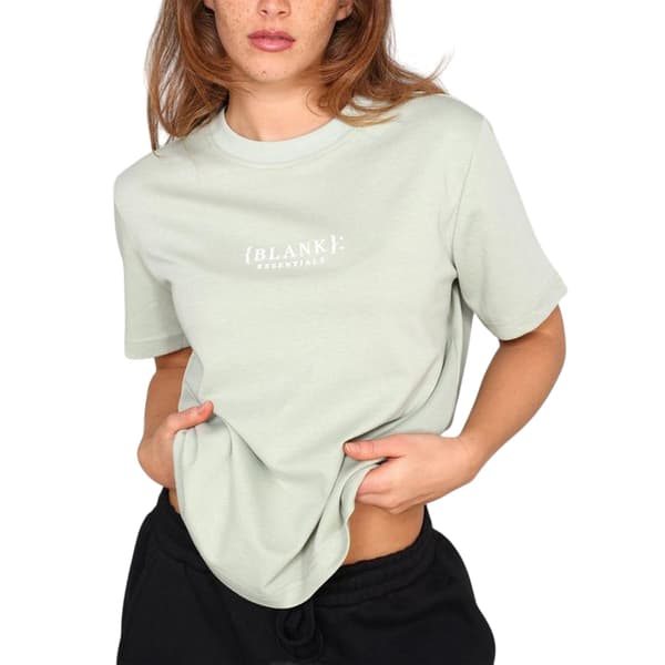 Blank Essentials T-shirt med logotyp för damer