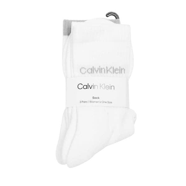 Calvin Klein Dam/Dam Logotyp Crew Strumpor (3-pack)