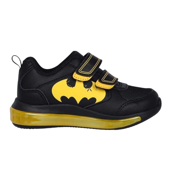 Batman Boys Light Up Hook and Loop Trainers