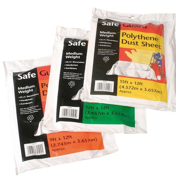 Poly dammskyddsduk 2,7 x 3,6 m / 12 x 9'