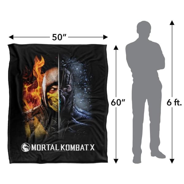Mortal Kombat Subzero Scorpion Soft Touch Blanket